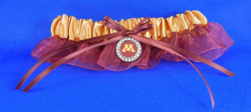 University of Minnesota Inspired Garter with Licensed Collegiate Charm